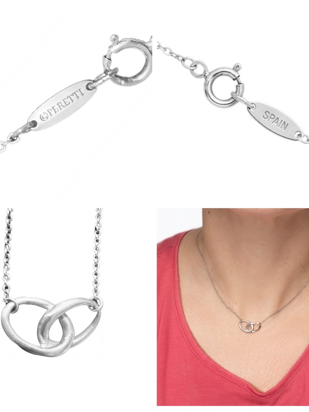 Tiffany & Co. Silver Interlocking Rings Necklace